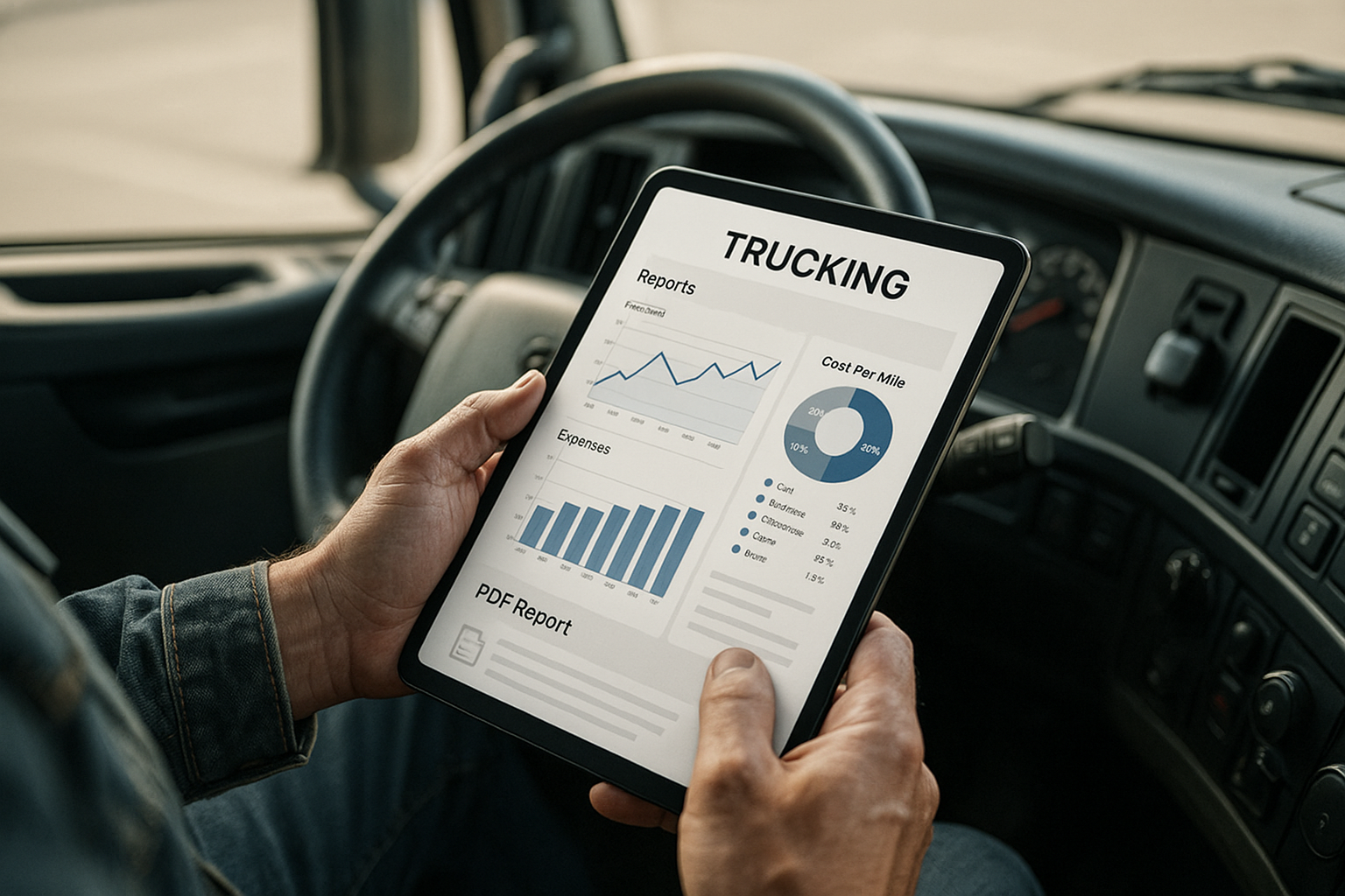 Pantalla con informe digital